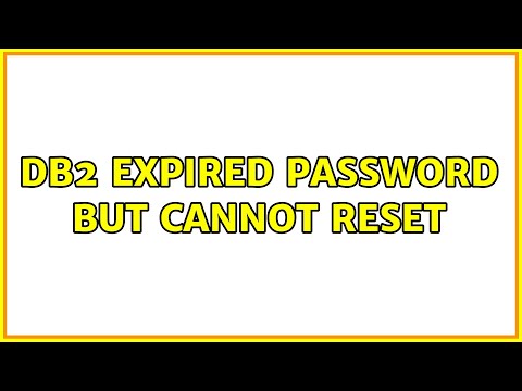 db2 expired password but cannot reset