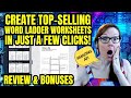 Word Ladder Worksheets Generator Review, Demo, and Bonuses! Is it worth the money?