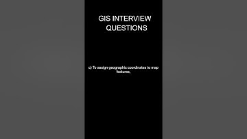 GIS Interview Questions:#Question 20 #gis #question #software #jobinterview #ai #fact #gissolutions