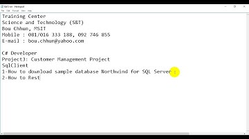 Advanced C# Tutorial 21 1 Project3 How to Download and Restore Database Northwind into SQL Server