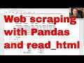 Scraping html tables into pandas with readhtml