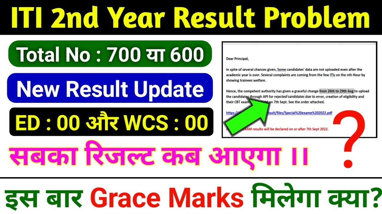 ITI NCVT Result Problem 2022 | ITI Wrong Result | ITI Result Grace ...