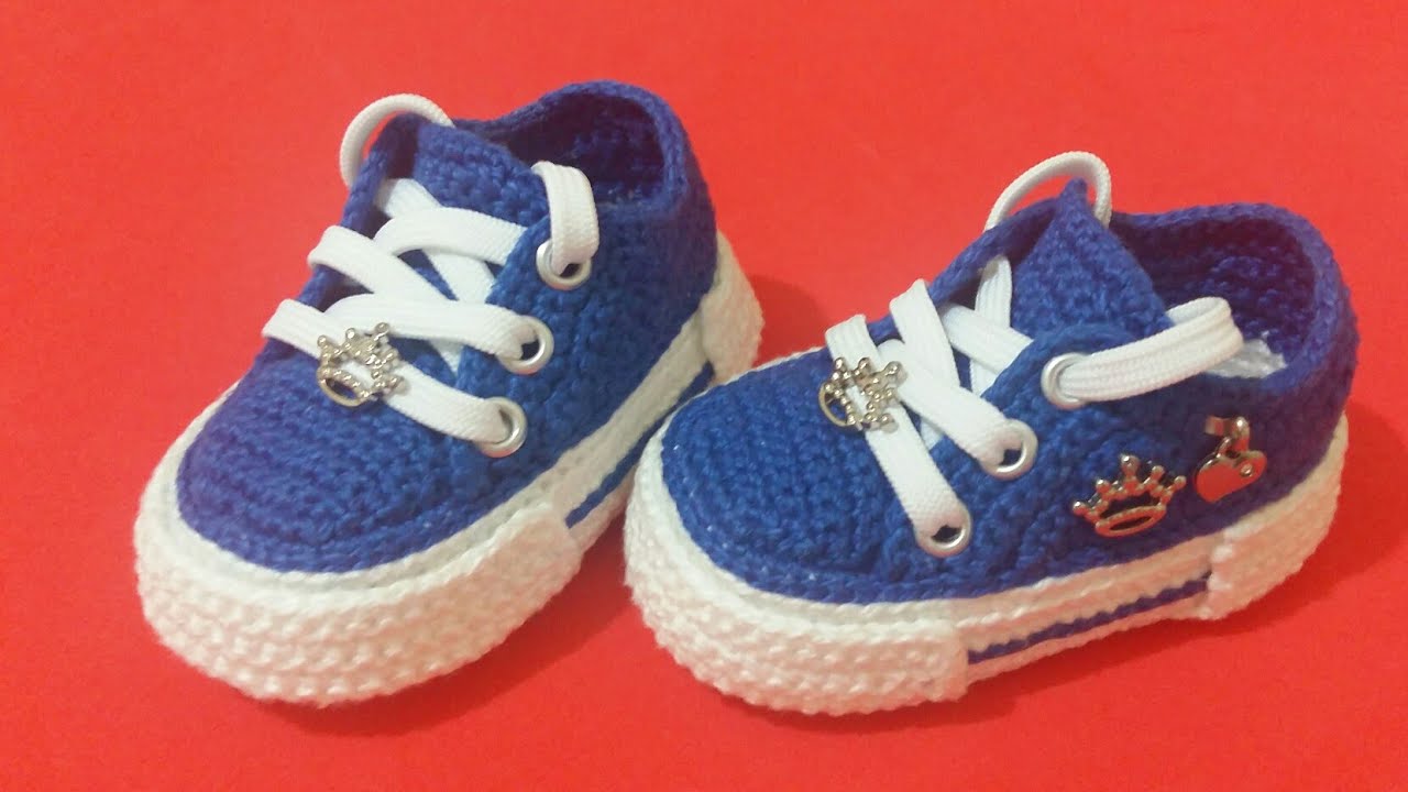 tenis em croche para bebe