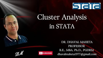 55. Cluster Analysis in STATA || Dr. Dhaval Maheta