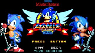 Sonic The Hedgehog - Sega Master System - Playthrough [Good Ending - All 6 Emeralds]