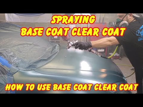 How to paint a car using base coat / clear coat and the best way to set up  your gun for clear! 