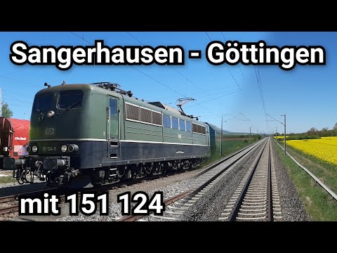 Führerstandsmitfahrt von Sangerhausen nach Göttingen über Nordhausen, Leinefelde und Heiligenstadt