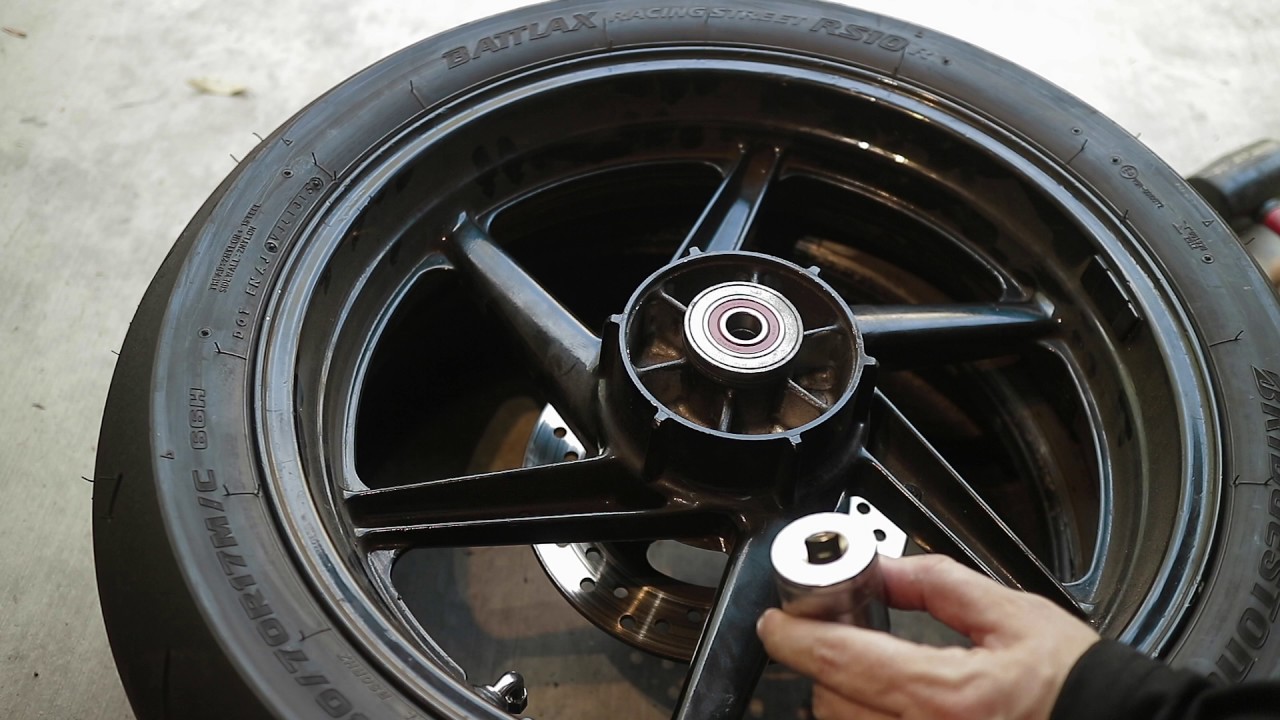 How to seat motorcycle wheel bearings YouTube