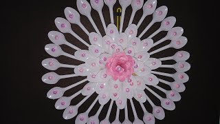 beautiful wall hanging craft using plastic spoon/paper craft for home decoration/Diy wall decor ||