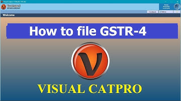 How to file GSTR 4 in Visual Catpro