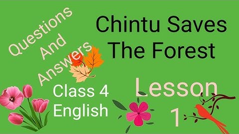 Chintu Saves The Forest//Lesson 1//Questions And Answers //Activity #english #class4 #lesson1