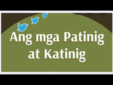 Ano Ang Kahulugan Ng Katinig At Patinig