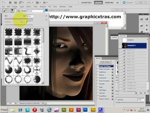 Using Photoshop  brushes to create frame / edge designs tutorial (CS CS CS etc)