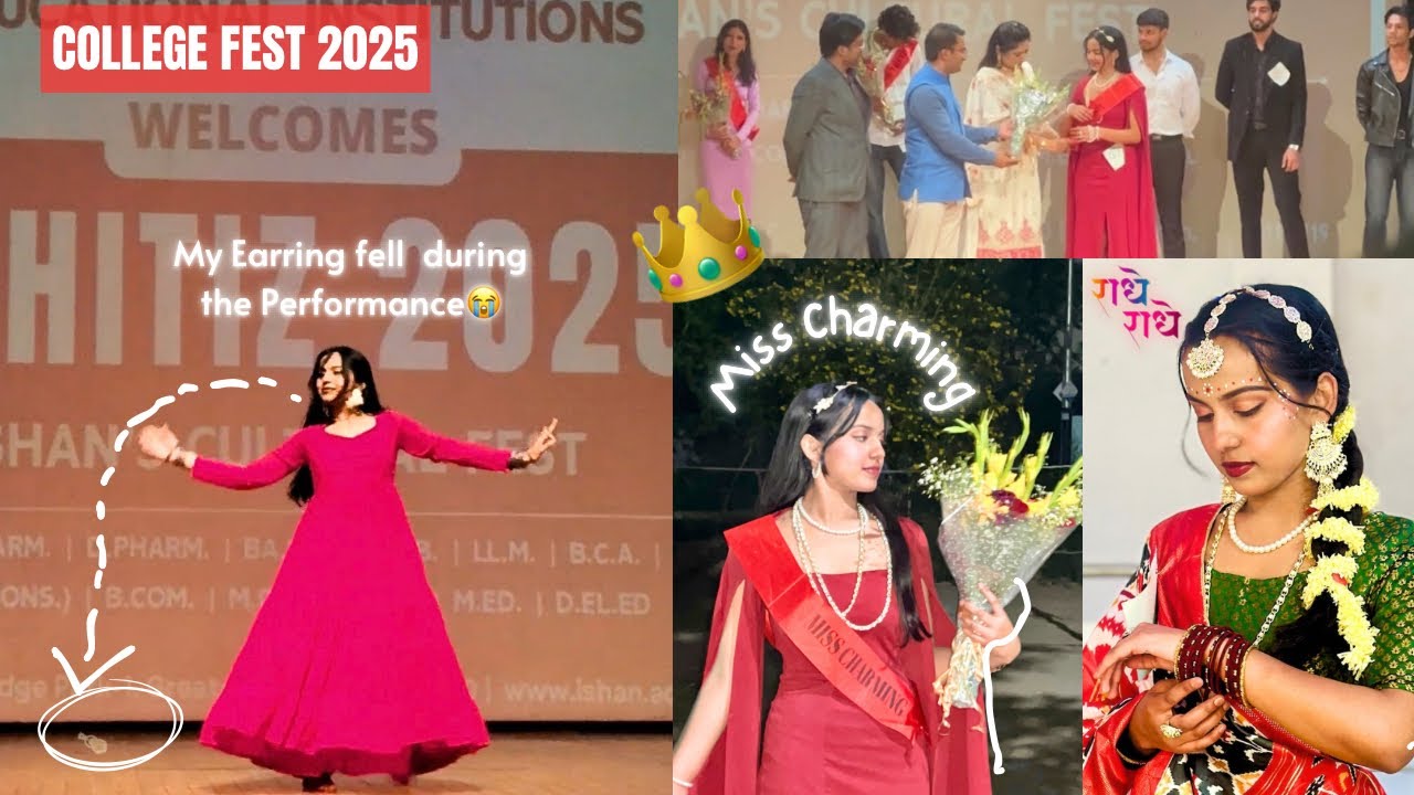 I ALMOST MESSED UP……. | College Fest Kshitiz 2025💥 Ramp Walk, Rap, Dance and more 