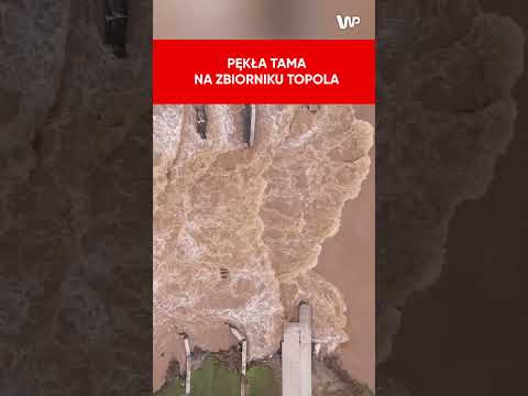 Pękł zbiornik Topola Woda płynie w kierunku Opolszczyzny #woda #powódź #powodzie #katastrofa #infor