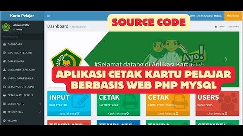 Source Code Aplikasi Cetak Kartu Pelajar Berbasis Web PHP MySQL