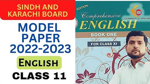Class 11 English Model Paper 2023 | Sindh Board / karachi board | Commerce online