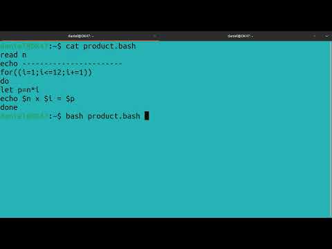 MULTIPLICATION TABLE - bash script