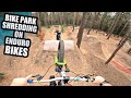 BIKE PARK SHREDDING ON ENDURO MOUNTAIN BIKES - THE BEST DAY EVER!