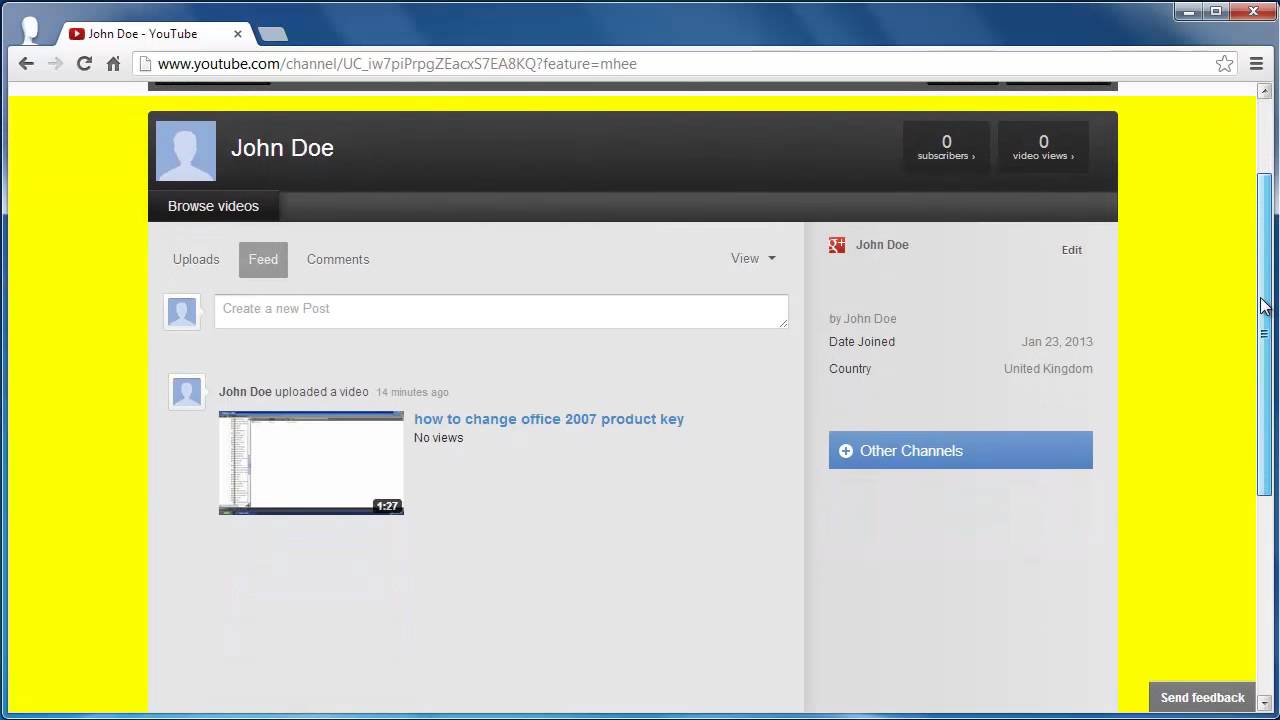 How to make YouTube Channel Background transparent