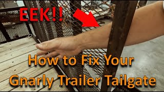 How to Repair Broken Expanded Steel Trailer Tailgate DIY