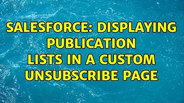 Salesforce: Displaying publication lists in a custom unsubscribe page