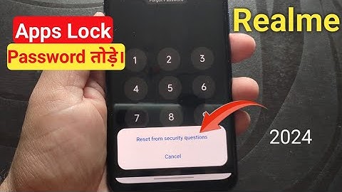 Realme Phone mein app lock ka password kaise tode | realme mobile ka apps lock kaise tode