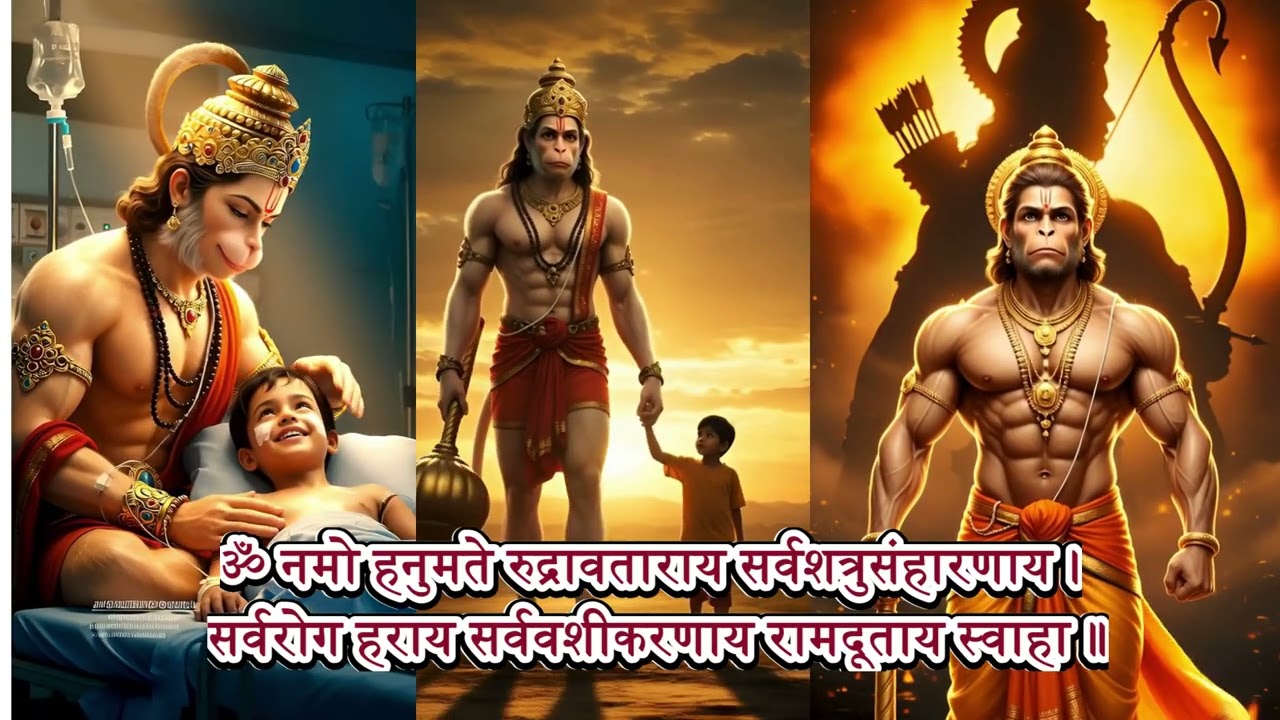 Om Namo Hanumate Rudravataraya | ॐ नमो हनुमते रुद्रावताराय Hanuman Mantra Destroy Enemies & Diseases