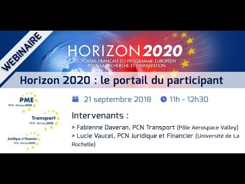 Webinaire | Portail du participant | Horizon 2020