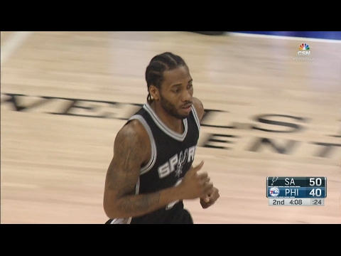 Kawhi Leonard Fakes & Dunks | Spurs vs Sixers | February 8, 2017 | 2016-17 NBA Season
