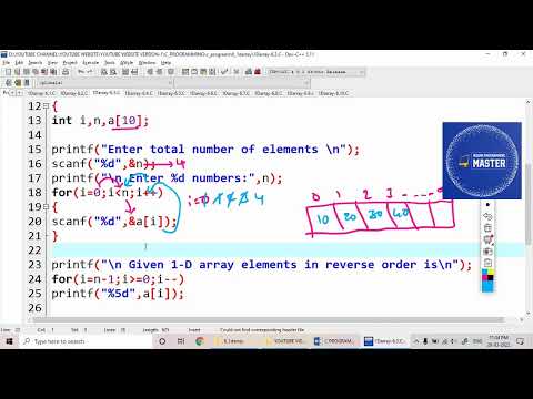 Print elements in reverse order of a given one-dimensional array