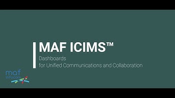 MAF ICIMS Dashboard for Unified Communications    Quick Look