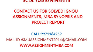 IGNOU MBA ASSIGNMENT