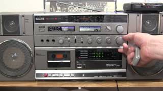 AIWA CA-100H 1983 Stereo 100 CA DSL Music Sensor Carry Component System 3-Piece BOOMBOX review