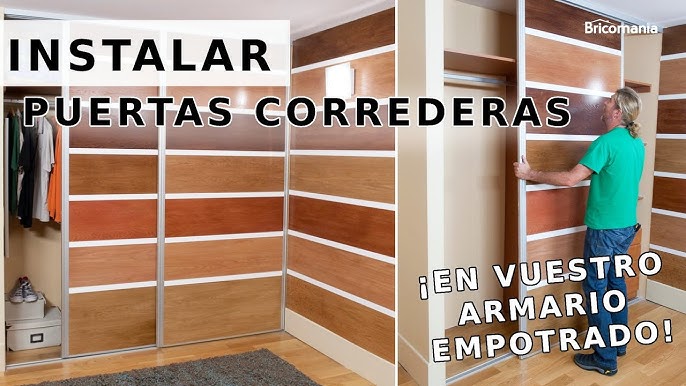 Poner un freno a una puerta de armario corredera. 