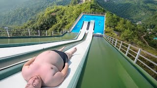 The Guy Flew off the Water Slide outside the Pool
