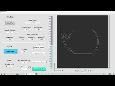 Slicer software for 3D printer in C (CVI)