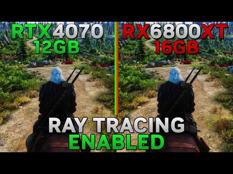 RTX 4070 12GB vs RX 6800 XT 16GB - Ray Tracing test on 9 games