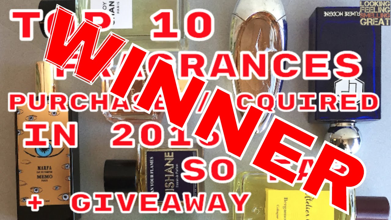 Top 10 Fragrances This Year So Far Samples Giveaway Winner - YouTube