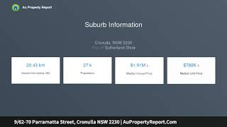 9/62-70 Parramatta Street, Cronulla NSW 2230 | AuPropertyReport.Com 9/62-70 Parramatta Street, Cronulla NSW 2230 | AuPropertyReport.Com