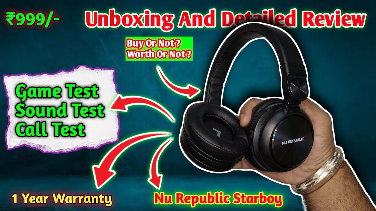 Nu Republic Starboy Bluetooth Headphone Unboxing & Detailed Review🔥| Best Budget Headphone 2025⚡