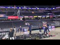 Pascal Siakam, Bam Adebayo, Jimmy Butler, Myles Turner, T.J. McConnell warming up before Pacers-Heat