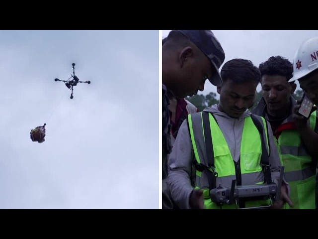 Nepal turns to drones to get aid to flood-stranded communities