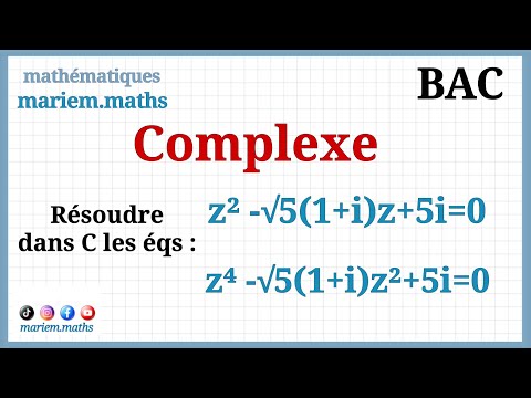 équation de degré 4 dans C (complexe) | equation de second degré | les racine nème | BAC