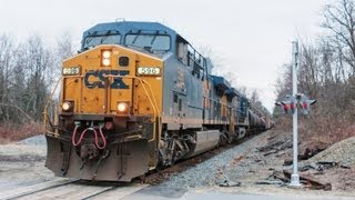 HD Time Lapse Video: Slow CSX Freight at Dusk