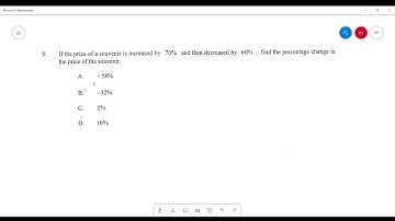 DSE Math (Core) MC 2015#9---Percentage