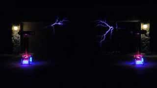 Pirates of the caribbean played on two museum musical tesla coils.