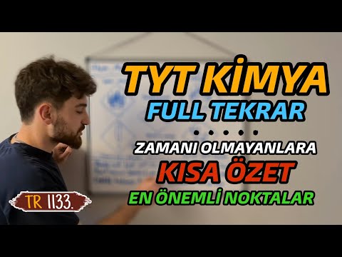 TYT KİMYA 21 DAKİKADA Özet | Derece öğrencisinin notlarından HER ŞEY | #yks2022