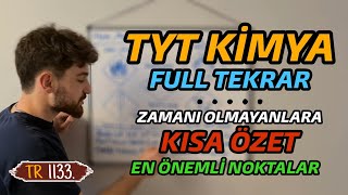 TYT KİMYA 21 DAKİKADA Özet | Derece öğrencisinin notlarından HER ŞEY | #yks2022