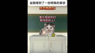 When I received a special certificate of merit#Cat meme#Cat meme Little Theater#Funny#Abst